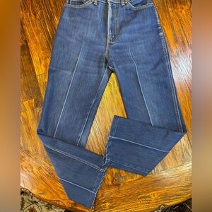 Vintage Chic by H-I-S Denim Jeans Cowboy  Press Boot Cut 70s  Size 10 Waist 26”